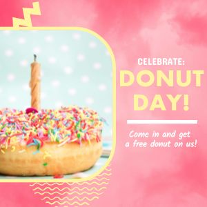 Donut Day Celebration Instagram Post