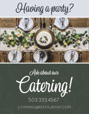 Party Catering Flyer