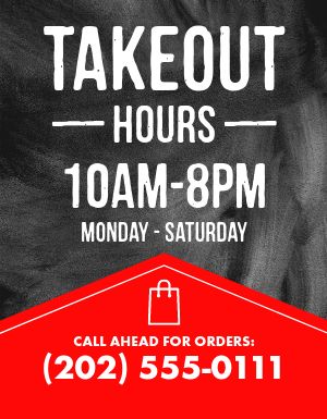 Takeout Availability Flyer