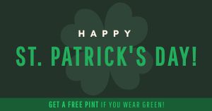 Green St Patricks Day Facebook Post