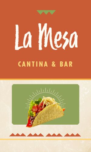 Cantina Bar Mexican Business Card