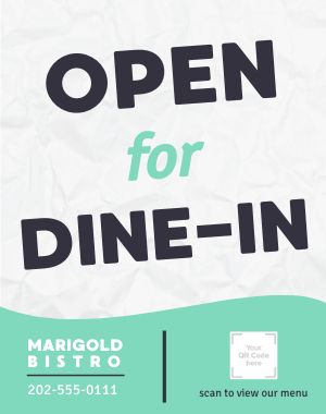 Open Dine In Poster