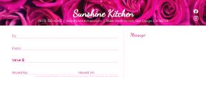Valentines Roses Gift Certificate