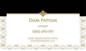 Salon Services Business Card