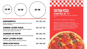 Checkered Digital Pizza Displays