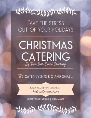 Christmas Winter Catering Flyer