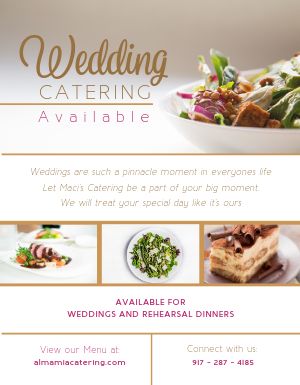 Wedding Catering Available Flyer