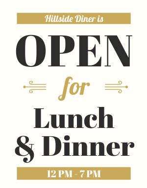 Open Diner Flyer