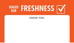 Freshness Takeout Food Label