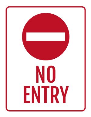 No Entry Flyer