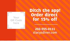Restaurant Discount Promotional Card