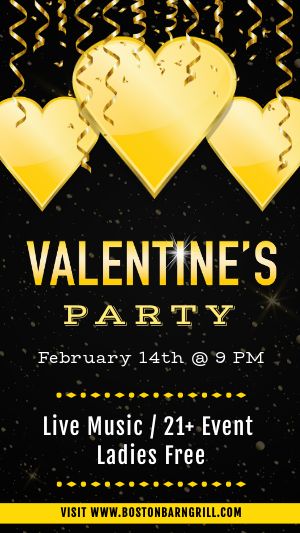 Gold Valentines Party FB Story