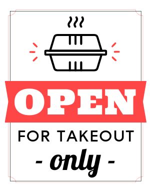 Takeout Open Poster
