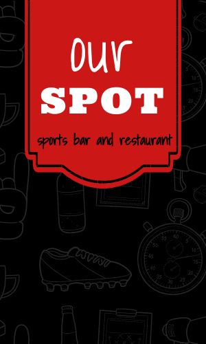 Dark Sports Bar Business Card