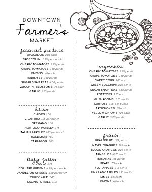 Simple Farmers Market Poster
