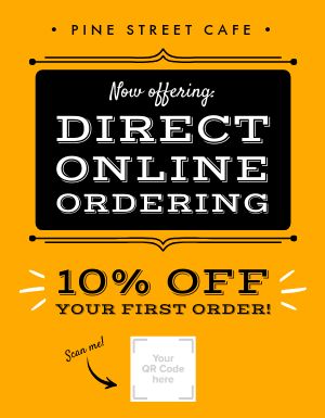 Direct Online Ordering Signage