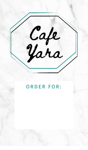 Cafe Order Label