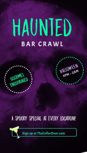 Bar Crawl Halloween Digital Poster