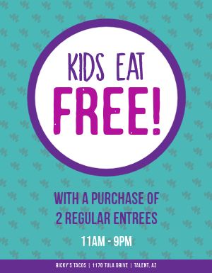 Free Kids Meal Flyer