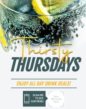 Thirsty Thursdays Cocktail Poster