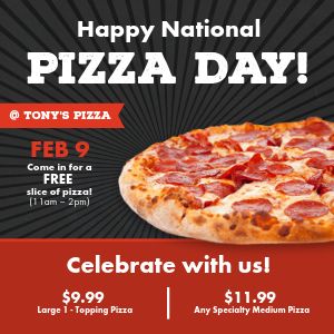 Pizza Day Celebration Instagram Post