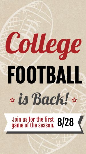 College Football Facebook Story