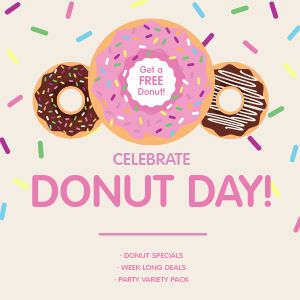 Free Donut Instagram Post