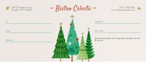 Holiday Trees Gift Certificate